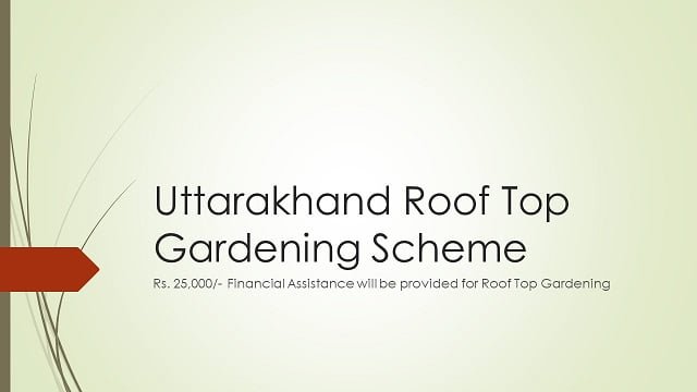 Uttarakhand Roof Top Gardening Scheme Banner