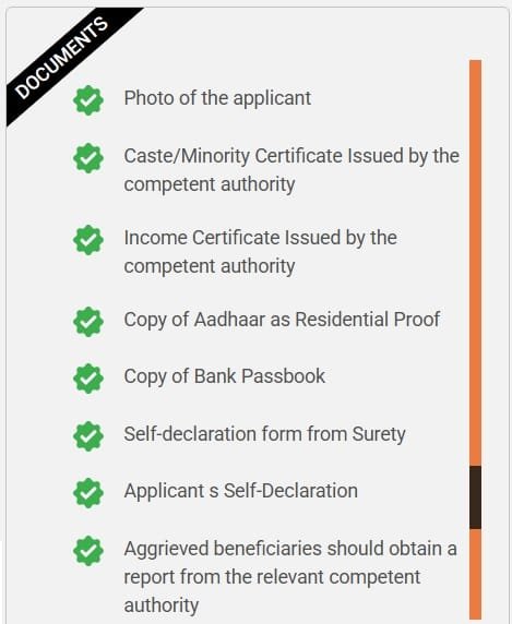 Documents Required for Santwana Scheme Karnataka