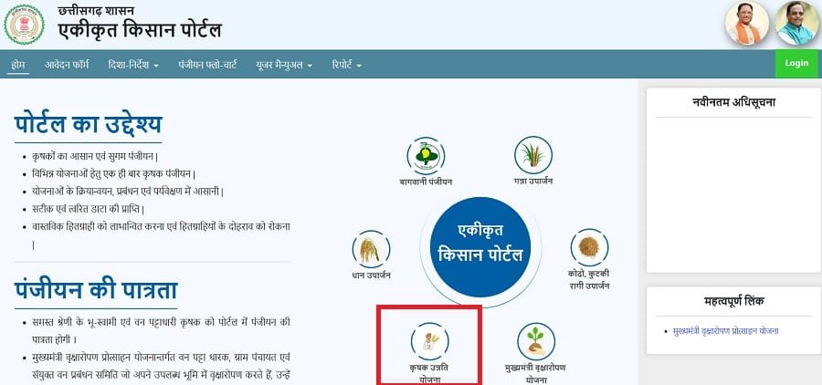 Unified Farmer Portal Chhattisgarh