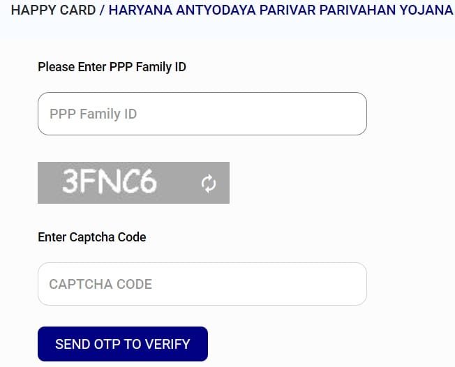 Online Application Form of Antyodaya Parivar Parivahan Yojana