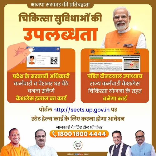 Inforamtion of Pandit Deendayal Upadhyay Rajya Karmchari Cashless Chikitsa Yojana