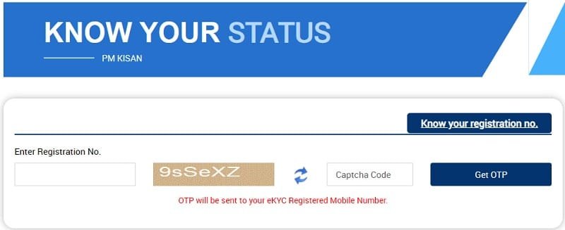 PM Kisan Samman Nidhi Application Status
