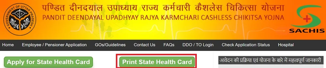 Print State Health Card