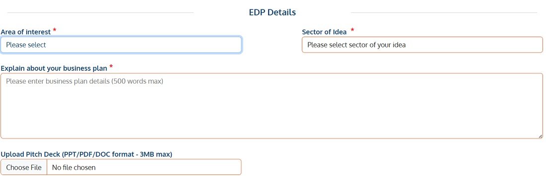 Fill EDP Details