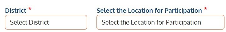 Select District Name and Location