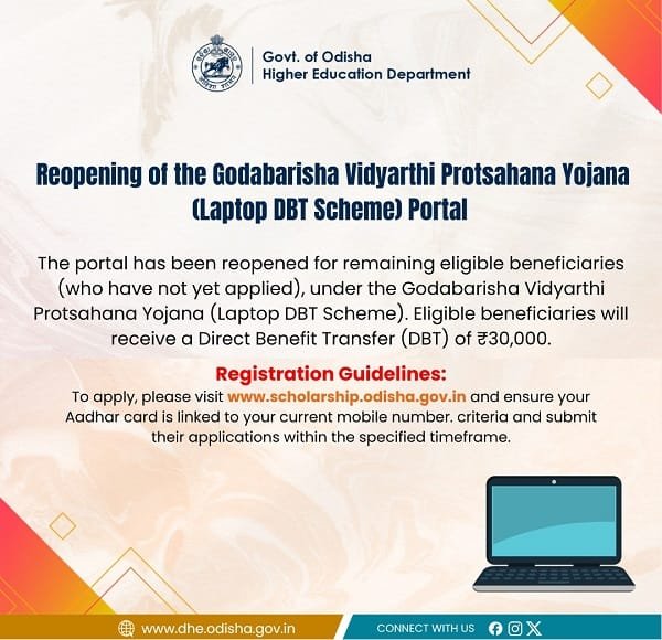 Details of Godabarisha Vidyarthi Protsahan Yojana Odisha
