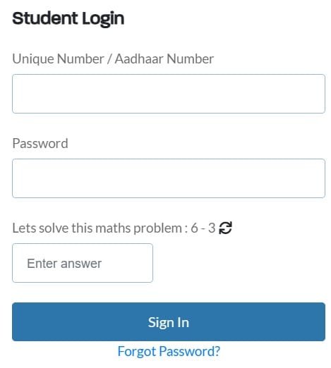 Login for Godabarisha Vidyarthi Protsahana Yojana Odisha
