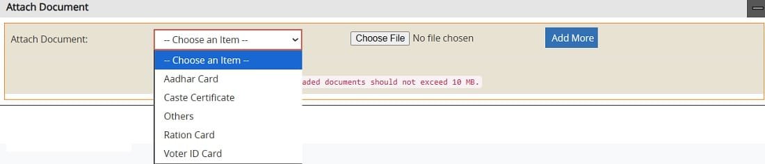 Attach the documents