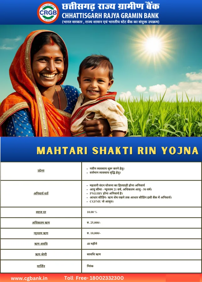 Chhattisgarh Mahtari Shakti Loan Scheme Details