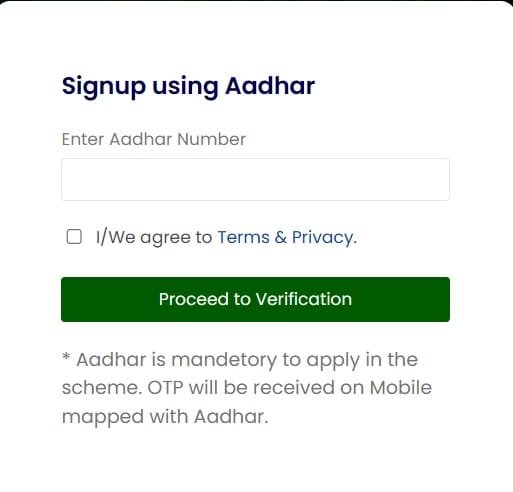 Enter Aadhaar Number