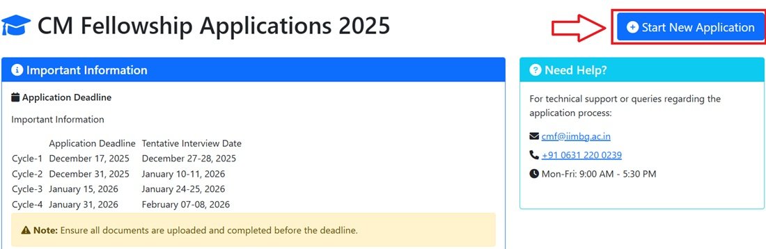 Instruction of Chief Minister Fellowship Scheme Bihar