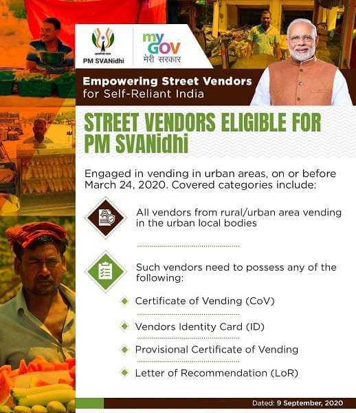 PM SVANidhi Scheme Eligibility