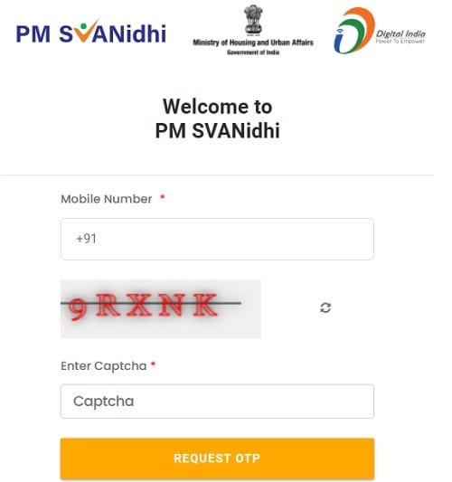 Registration of PM SVANidhi Scheme