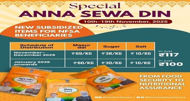 Benefits of Assam Anna Sewa Scheme