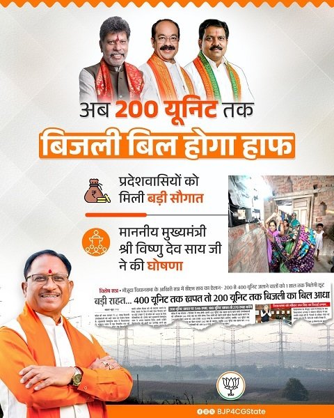 छत्तीसगढ़ बिजली बिल हाफ योजना के लाभ