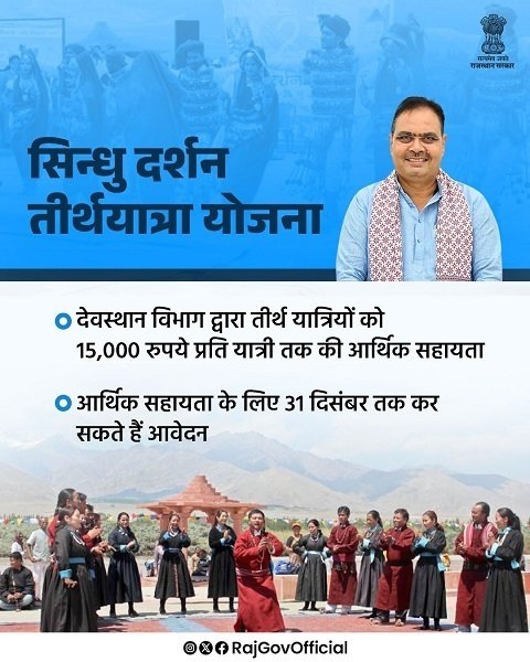 Rajasthan Sindhu Darshan Tirth Yatra Yojana Benefits
