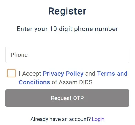 Registration on DIDS Portal Assam Registration on DIDS Portal Assam