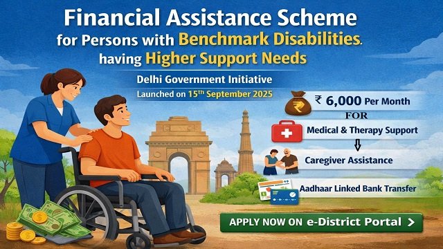 Financial Assistance Scheme for Persons with Benchmark Disabilities having Higher Support Needs Delhi