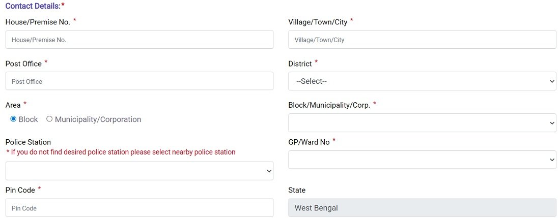 Fill Contact Details