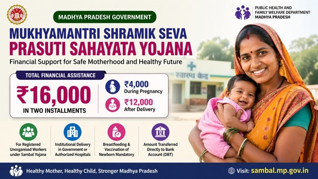MP Mukhyamantri Shramik Seva Prasuti Sahayata Yojana