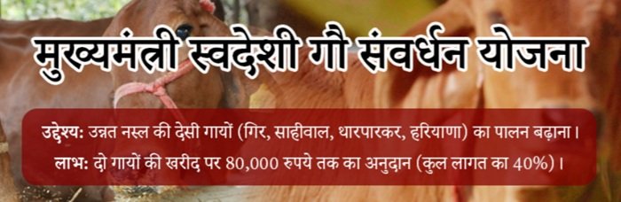 Uttar Pradesh Mukhyamantri Swadeshi Gau Samvardhan Yojana Benefits
