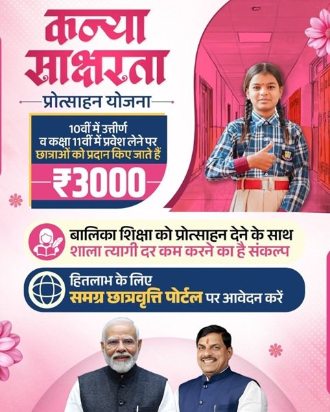 Benefits of Kanya Saksharta Protsahan Yojana MP