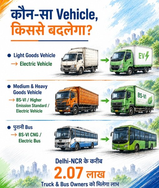 Vehicles Eligible Under Parivartan Scheme Delhi