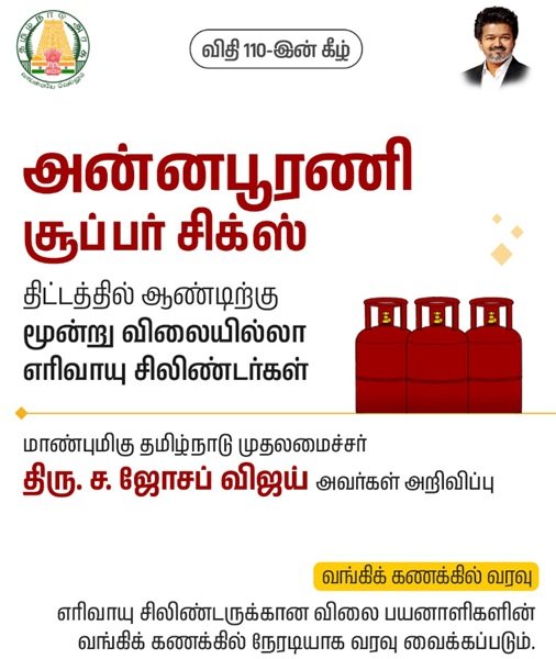 Benefits of Annapoorani Super Six Scheme Tamil Nadu