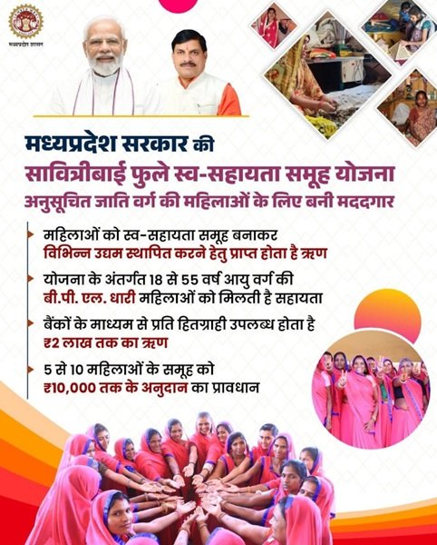 Benefits of Savitri Bai Phule Swa-Sahayata Samuh Yojana MP
